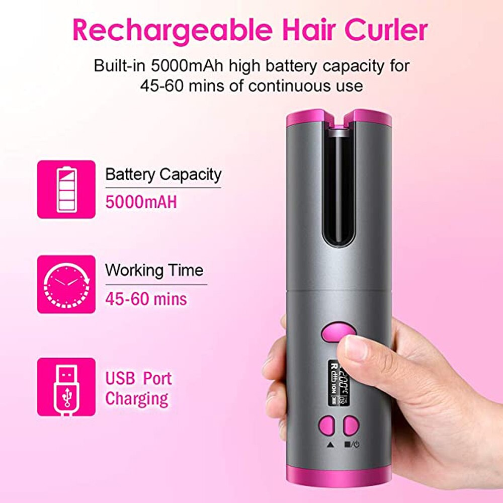 Automatic wireless curling iron portable wireless USB charging curling iron beach wave perm wand air curling iron