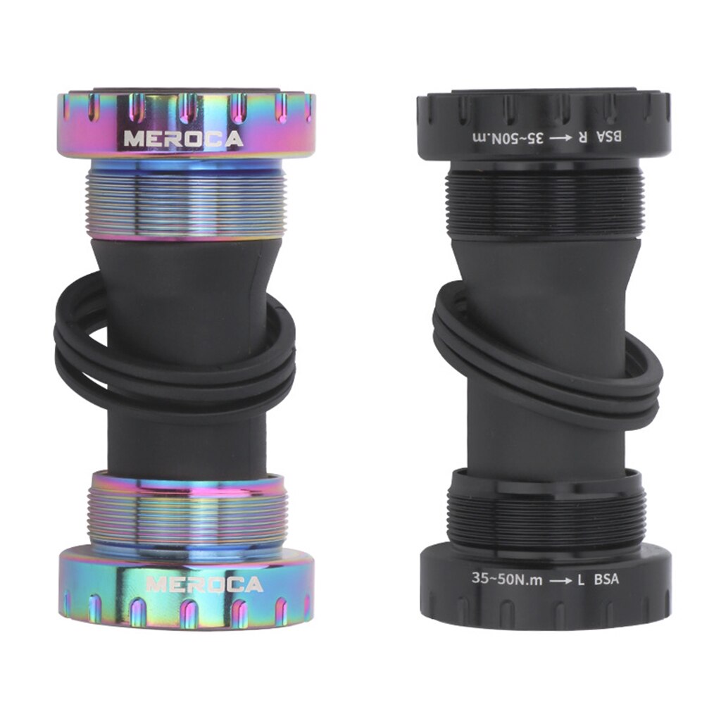 Ultralight Bike Bottom Bracket MTB Road Bike Threaded Integrative Crankset Sealed Bearings BB for 68-73mm Bottom Bracket Shell