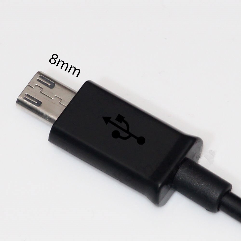 8mm bardzo długi końcówki USB 2.0 mikro-usb 1M szybka ładowarka USB dla Blackview BV6000S BV6000 BV5000 BV4000 zawodowiec/IP68 Geotel G1 AG X1: 8mm tip czarny