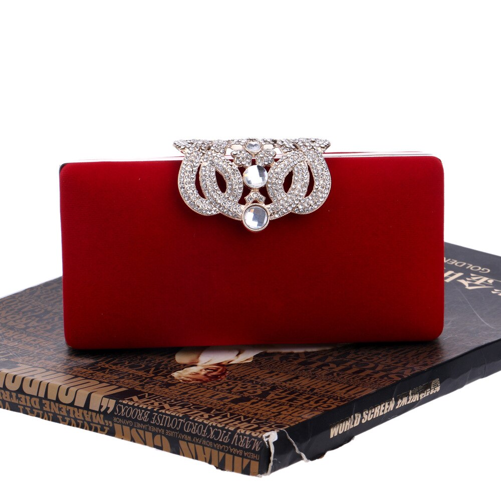 Neue Abend Kupplung Taschen Diamanten Abend Tasche Mit Kette Schulter Tasche frauen Handtaschen Geldbörsen Abend Tasche Für Hochzeit Party: Rot