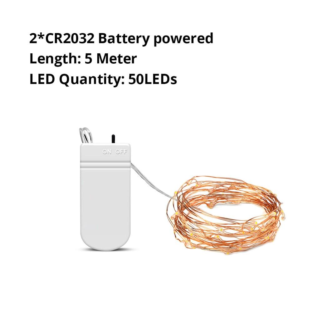 Unterwasser Girlande Lampe IP65 Wasserdichte LED Streifen Schwimmen Schwimmbad Hause Dekorative Band Garten lichter Weihnachten Schnur Licht: CR2032 Batterie 5M / Weiß