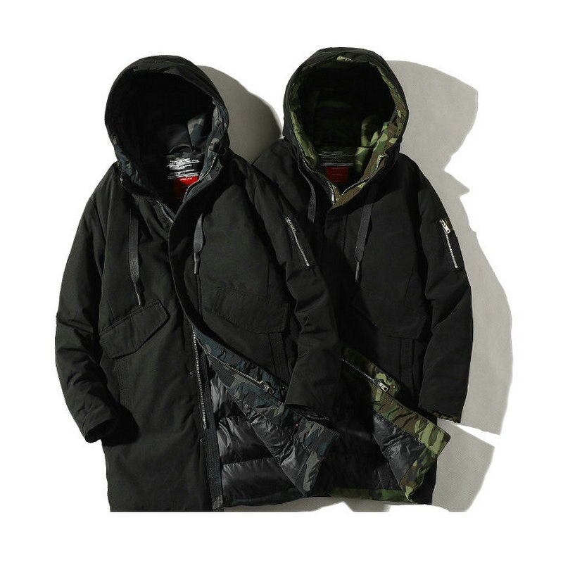 Vinterjackor hooded parkas herr tjock vadderade herrrockar överrock kläder herr vindtät ytterkläder jacka kläder