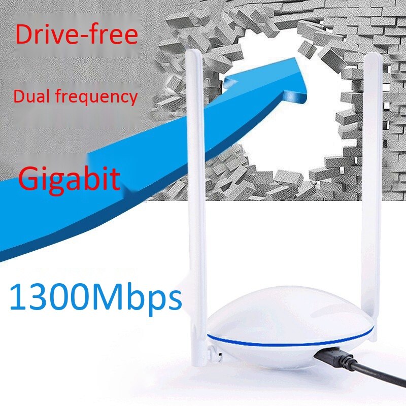 USB3.0 Network Card 1300Mbps WiFi Adapter Receiver 2.4G+5G Dual Band for Windows XP/Vista/7/8/10: Default Title