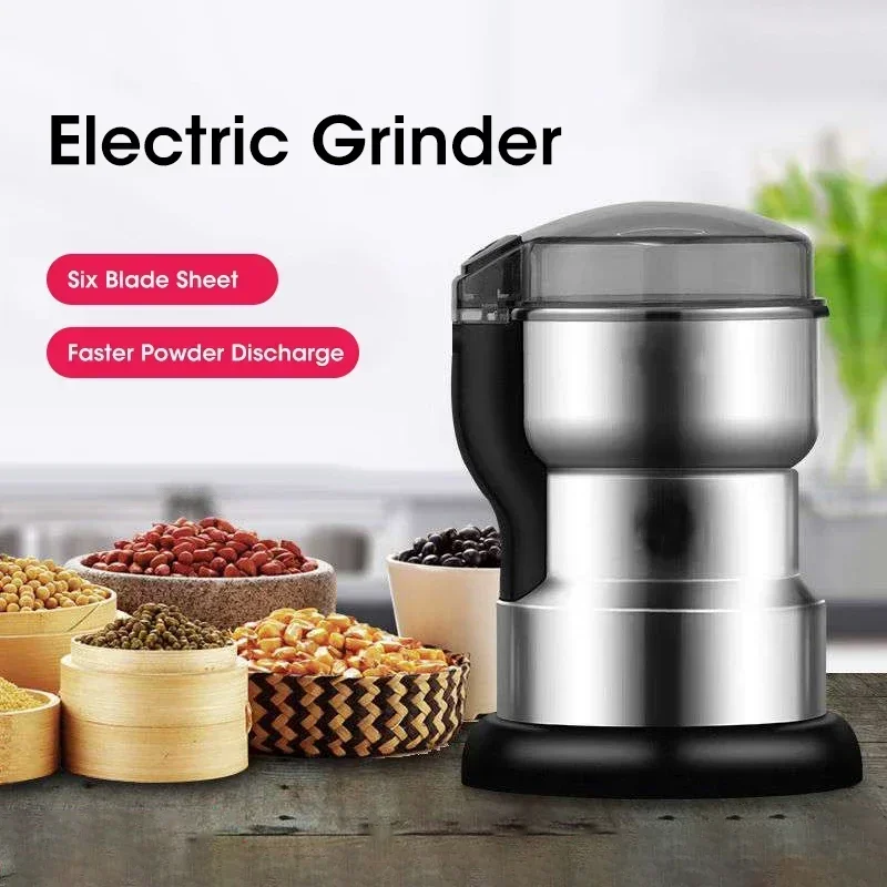 400W Stainless Electric Grinder Baby Food Pulverizer Coffee Beans Mill Grinder Fast Grinding Multifunction Smash Machine