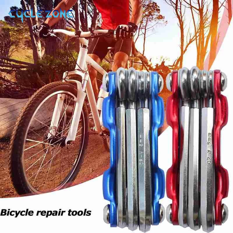 Multi kit de ferramentas reparo portátil ferramenta bicicleta dobrável chave allen falou hex chave conjunto ferramentas manutenção ciclismo acessórios