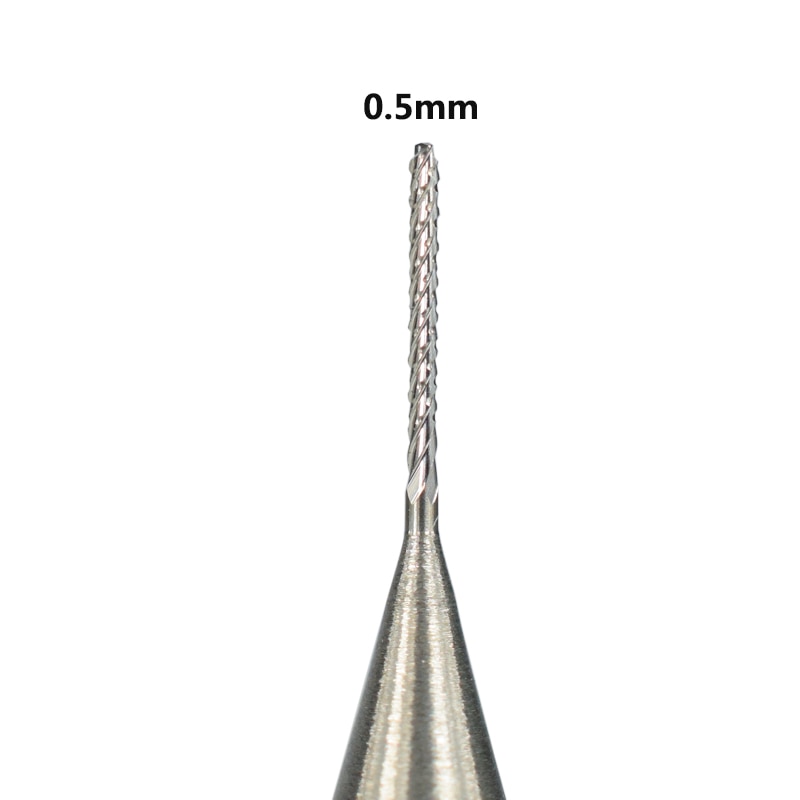 0.5mm PCB Milling Cutter Set 3.175mm Shank Carbide End Mill Engraving Bit For Metal Milling CNC Router Bit Set