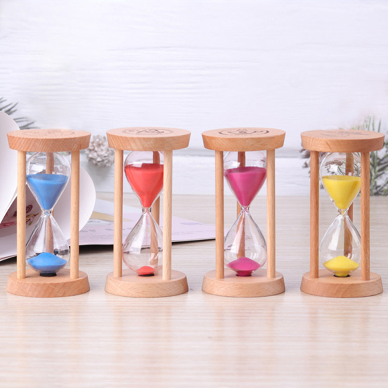 3/5 Min Houten Zandloper Desktop Decoratie Zand Klok Creatieve Timer Kid Game Douche Timer Moderne Woninginrichting 1pcs