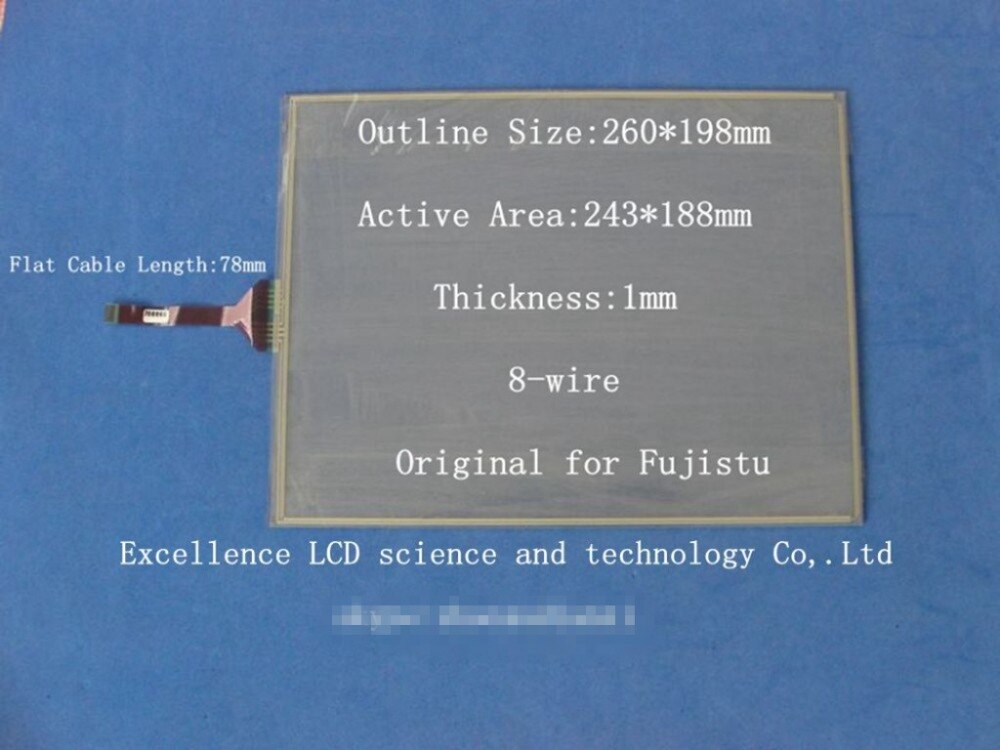 Original 12.1 inch 8 wires Resistive Touch screen For Fujistu