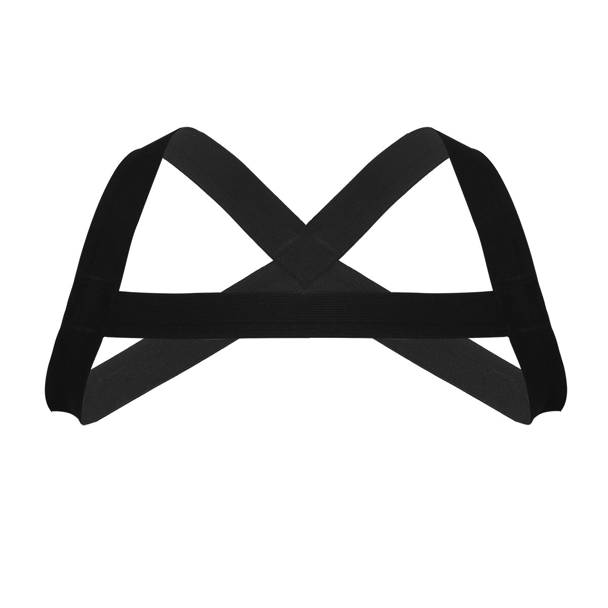 Mannen Harnas Borst Riem Lingerie Heren Sexy X-Vorm Terug Elastische Schouder Borst Spier Harness Strap Mannelijke Prestaties kostuum: Black