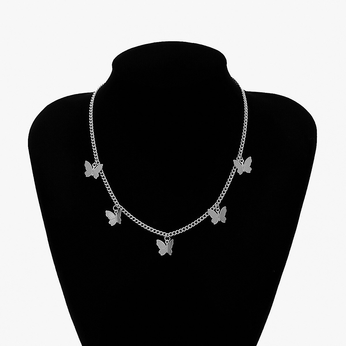 Vlinder Ketting Oorbellen Set Verstelbare Vlinder Collier Charm Oorringen Vlinder Sieraden Voor Vrouwen Meisjes: 6