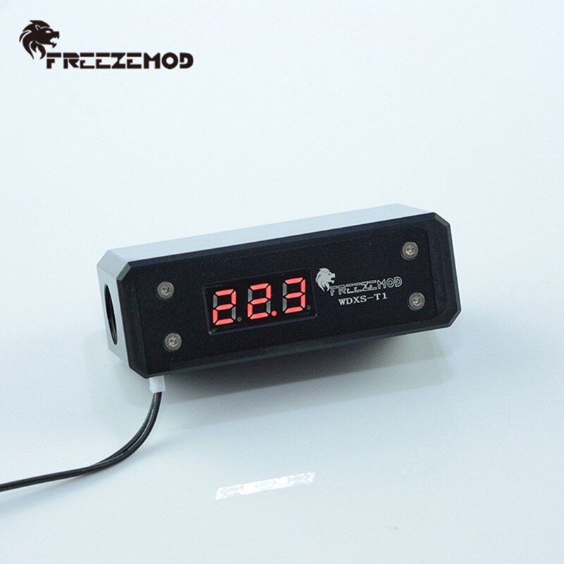 FREEZEMOD Temperature Sensor Mini Moniror Computer Water Cooling Thermometer with Digital Display Screen Acrylic/ POM optional
