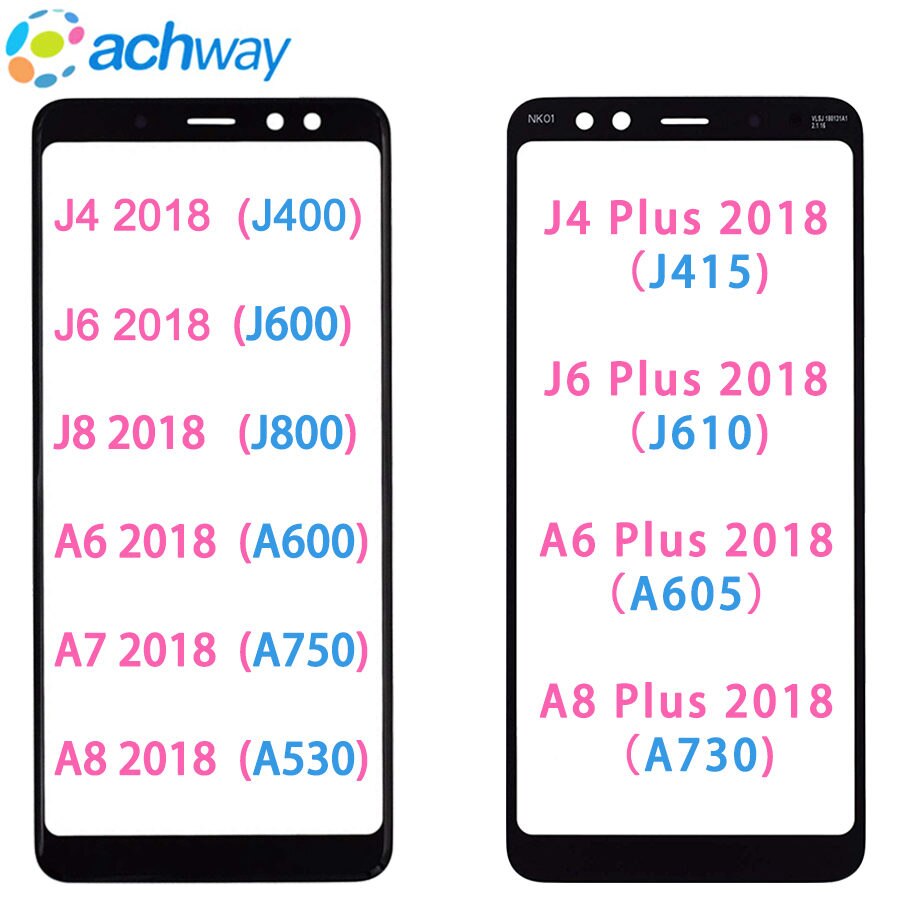 A750 Touch Screen Front display Glass Touch Panel A530 For SAMSUNG Galaxy j4 j6 j8 Plus Digitizer Lens A6 A7 Touch Panel A8
