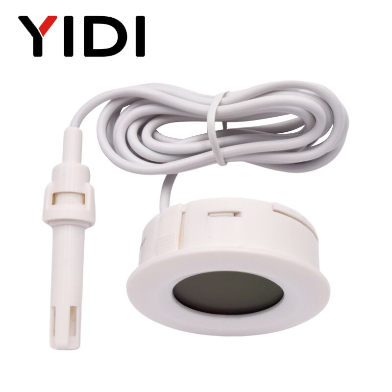 LCD Digital Thermometer Hygrometer, Conversion Incubator Aquarium Temperature Humidity Gauge Meter Probe Sensor Detector