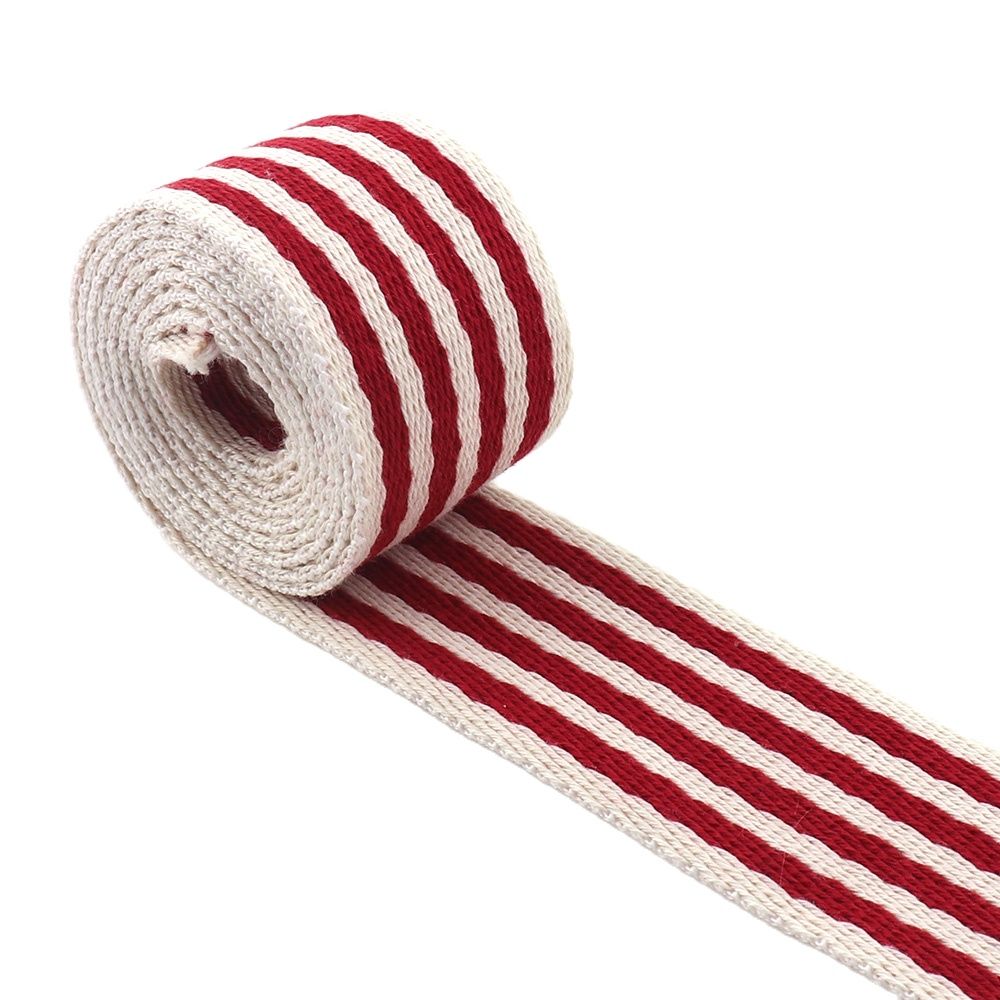 38Mm Wit Rood Gestreepte Singels Polyester Katoen Stof Riem Canvas Lint Voor Bag Huisdier Kraag Rugzak Kleding Decoraties