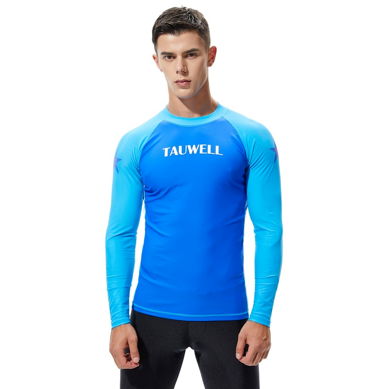 Rashguard Men Long Sleeve Swimwear Swim Shirt Lycra Surfing Rash Guard Swimsuit for Swimming Sailing Diving Wetsuit Clothes