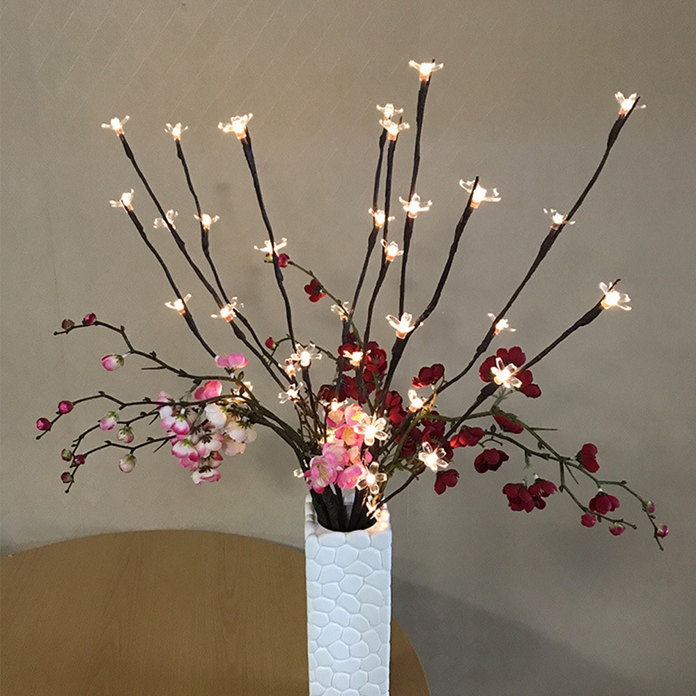 5v willow branch led light 20 glödlampor körsbärsträd diy upplysta grenar batteridriven fest heminredning nattlampa