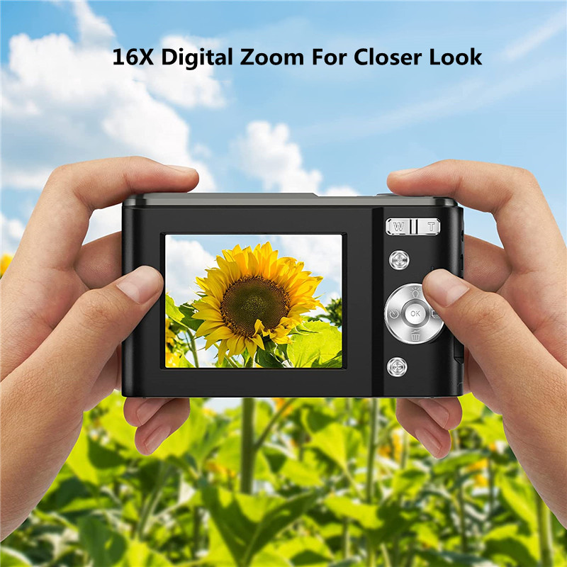 HD 1080P 2.4 pollici Mini fotocamera professionale per fotografia videocamera digitale portatile 16x Zoom digitale portatile per Set di fotocamere Vlog