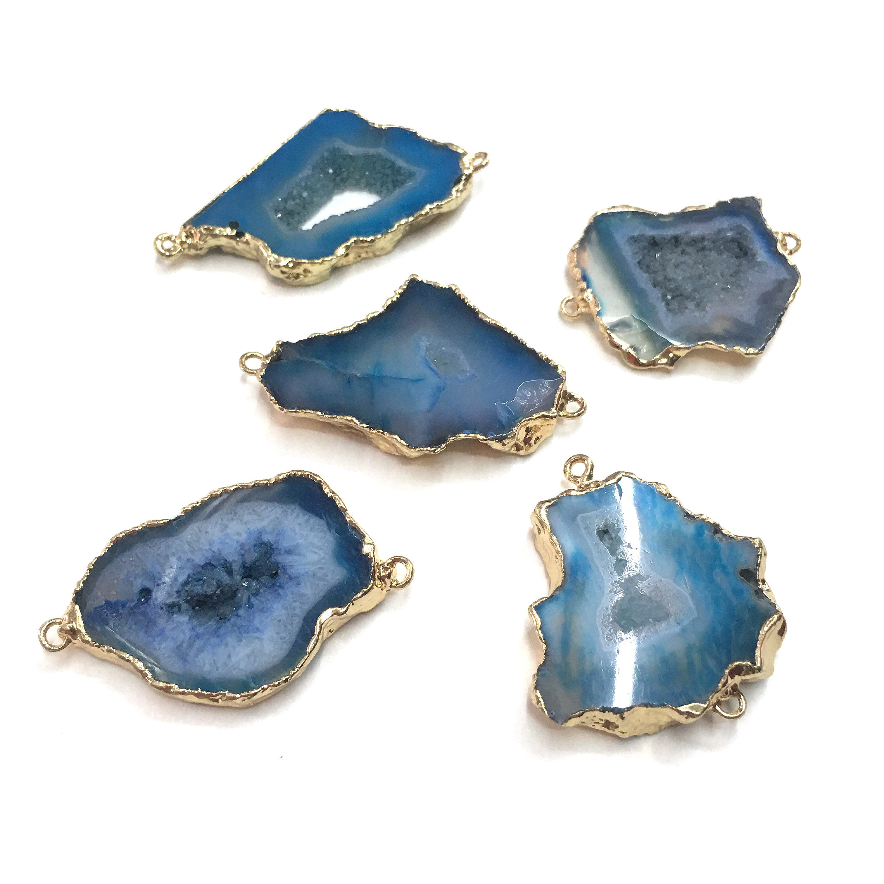 Natürliche Achate Anhänger Reize Verbinder Anhänger für Schmuck Machen DIY Zubehör passen Halsketten Größe 30x40mm-30x50mm