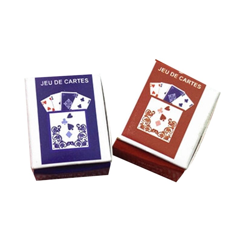 Dæk med mini spillekort , 1.5 x 1cm papir poker kort rejse dæk kort festival fest spil forsyning til drenge piger: -en