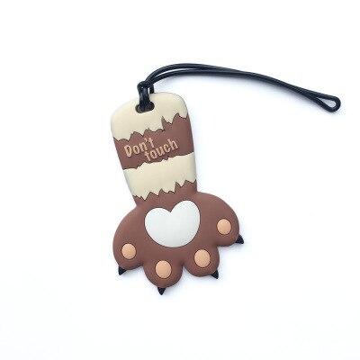 Animal Cartoon Silicagel Bagagelabel Bagage Boarding Tags Leuke Koffer ID Adres Holder Label Reizen Accessoires: Coffee