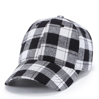 Red Plaid Men's Baseball Cap Snapback Bones Cap male Gorras Hombre Cotton Dad Hat Casquette Casual Women's baseball Cap: A10