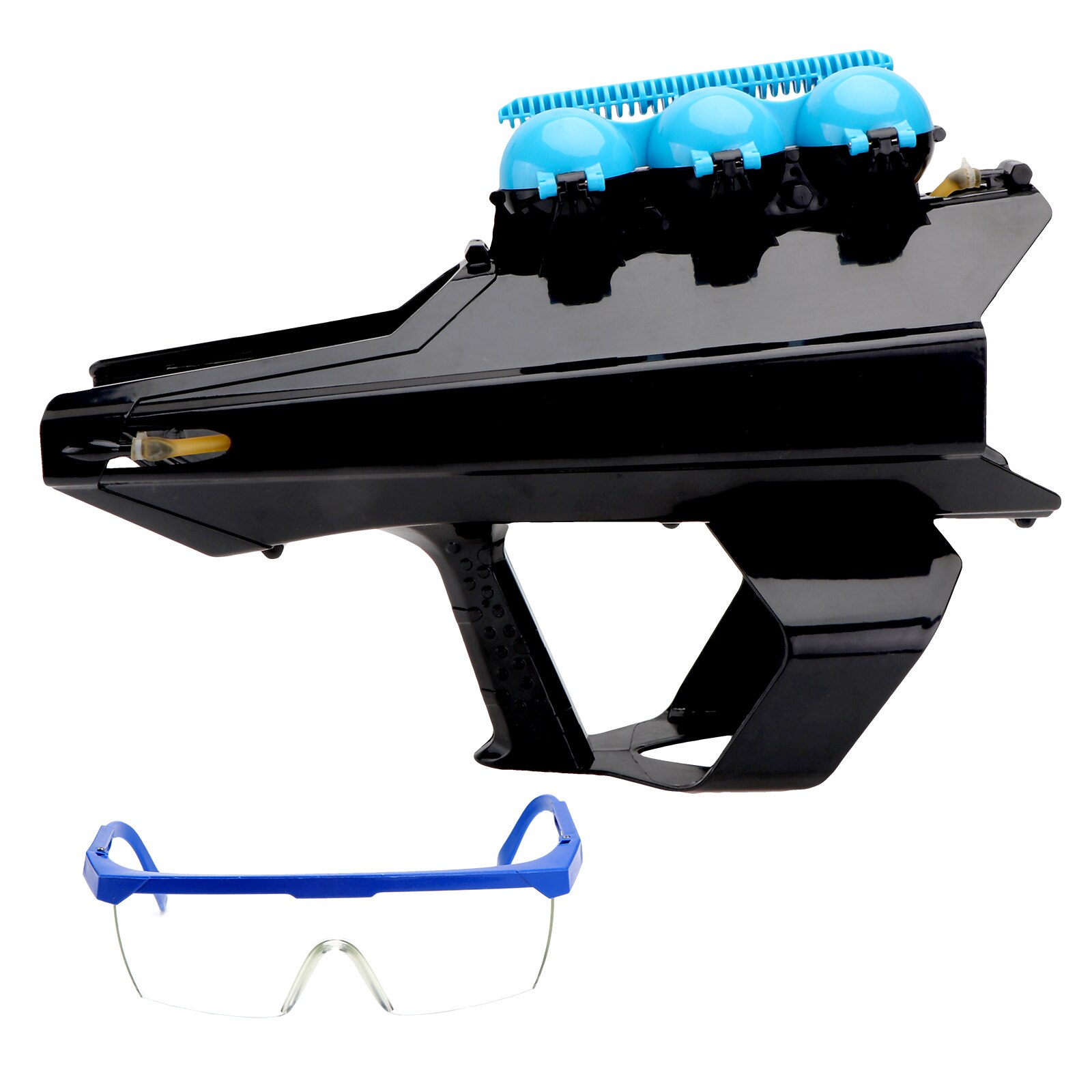 1 Set Winter Spelen Sneeuw Artefact Sneeuwbal Launcher Kinderen Speelbal Met Goggle: Black