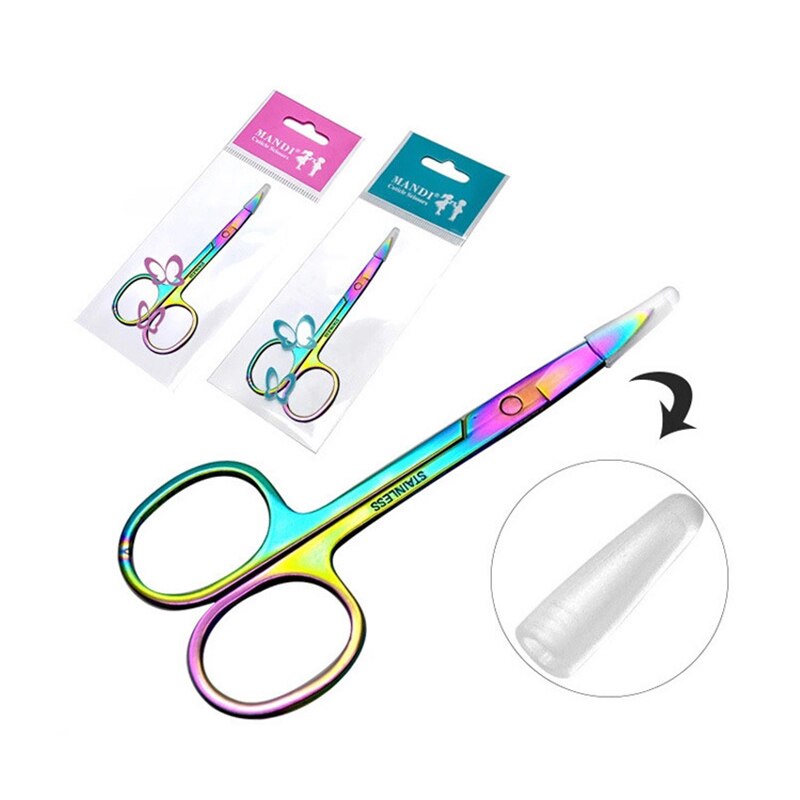 Stainless Steel Sharp Tip Eyebrow Makeup Scissors Face Hair Trimming Tweezer Scissors Beauty Tool NIN668