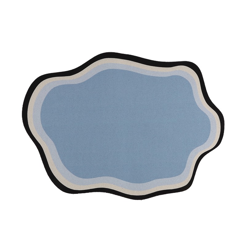 1 pz estate tinta unita tappetini per animali domestici antiscivolo assorbente resistente all'usura a prova di perdite facile da pulire tappetini per cibo per cani tappetini per cibo per gatti: Blu marino
