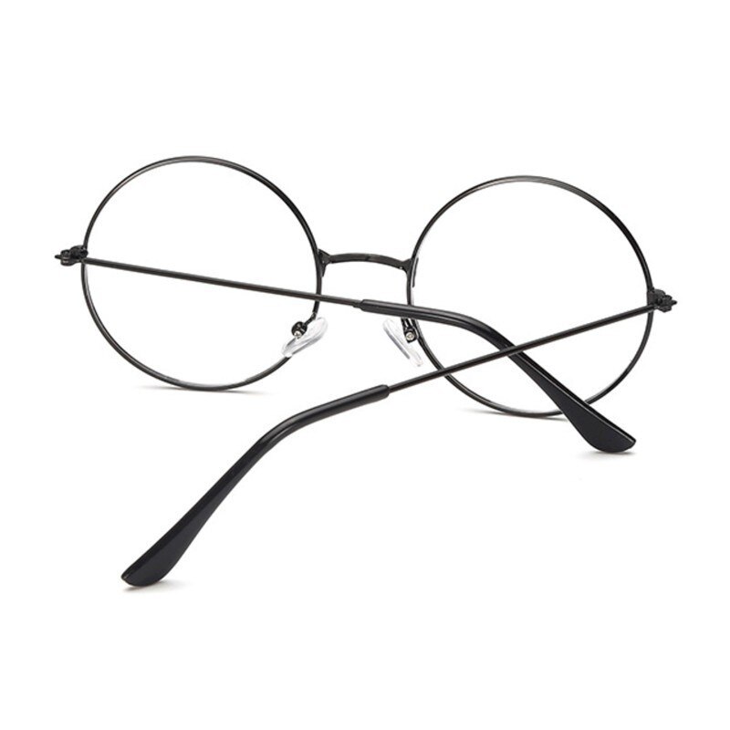 Vintage Retro Metal Frame Clear Lens women Glasses Nerd Geek Eyewear Eyeglasses Black Oversized Round Circle Eye Glasses