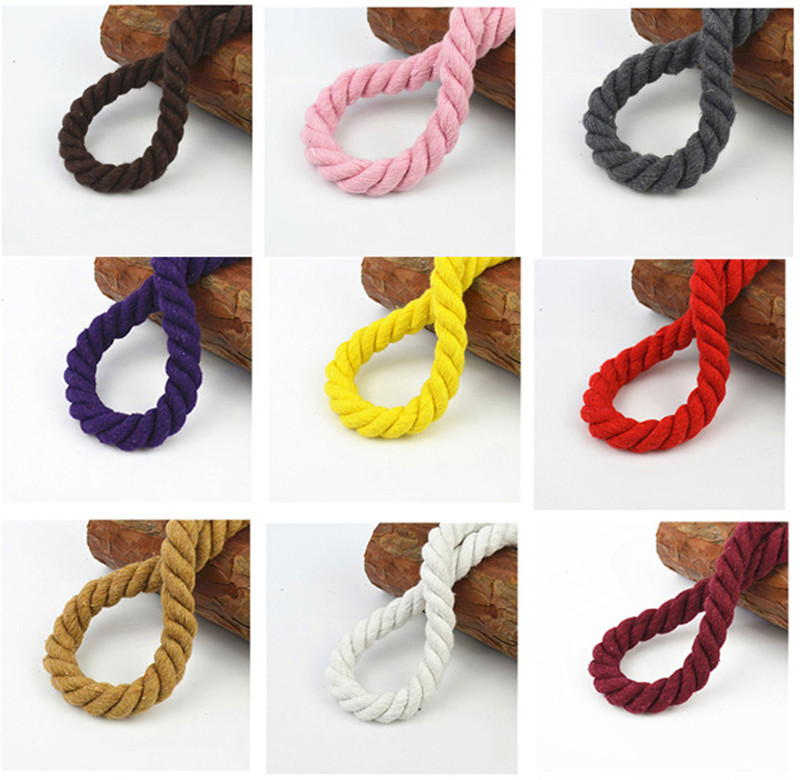 100% algodón, 10 metros, 3 partes, cordones de algodón retorcidos, 12mm, cuerda de decoración artesanal DIY, cordón de algodón para bolsa, cinturón con cordón, 20 colores