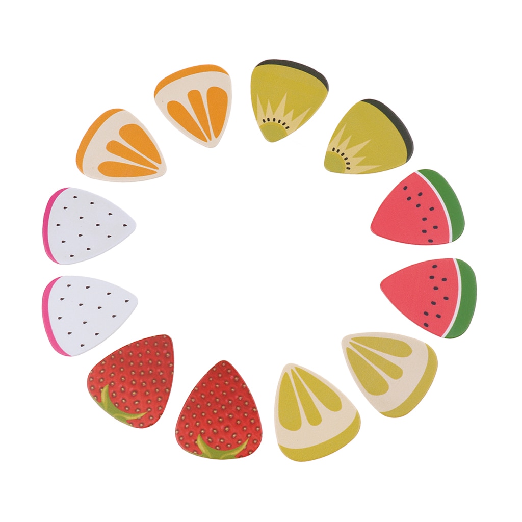 12 Stuks Fruit Celluloid Akoestische Gitaar Plectrum Picks Voor Ukelele Gitaar Onderdelen Leuke Gitaar Onderdelen & Accessoires Meisje Kinderen