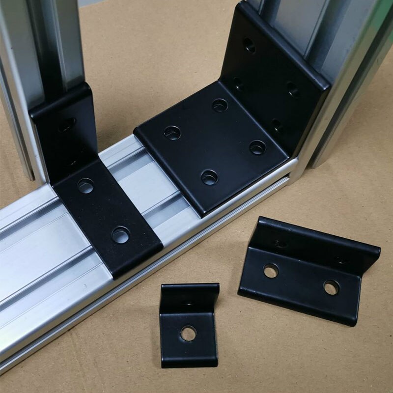 1PC 2040 3030 L bilden Schwarz Ecke Klammern Montage Winkel Aluminium Anschluss für Aluminium Profil
