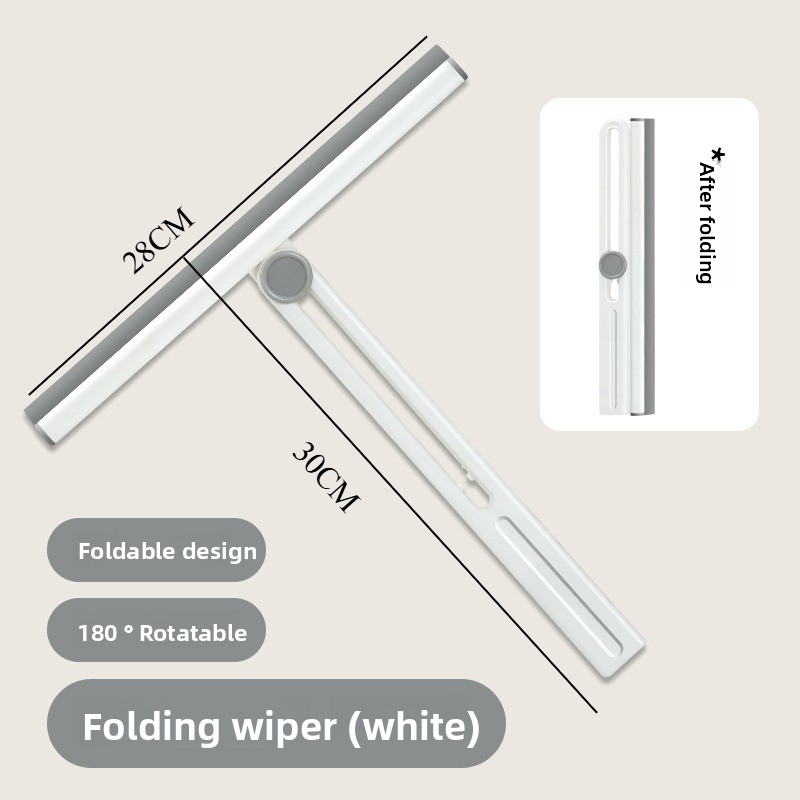 Shower Squeegee for Glass Door Wall Scraper Cleaner with Silicone Holder Bathroom Mirror Wiper Rubber Blade Water Remover Tool: Gold