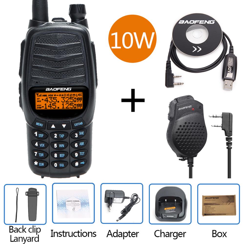 Baofeng – walkie-talkie Portable 10W UV-X10 mAh 2-PTT double bande VHF UHF chargeur USB 30km Ham CB Radio 2 voies émetteur-récepteur 8800: as a picture 2