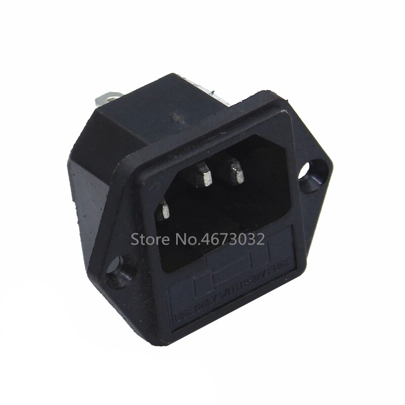 1 stk 250 vak 3 pin iec 320 c14 inngangskontakt plugg stikkontakt med rød lampe vippebryter 10a sikring holder stikkontakt
