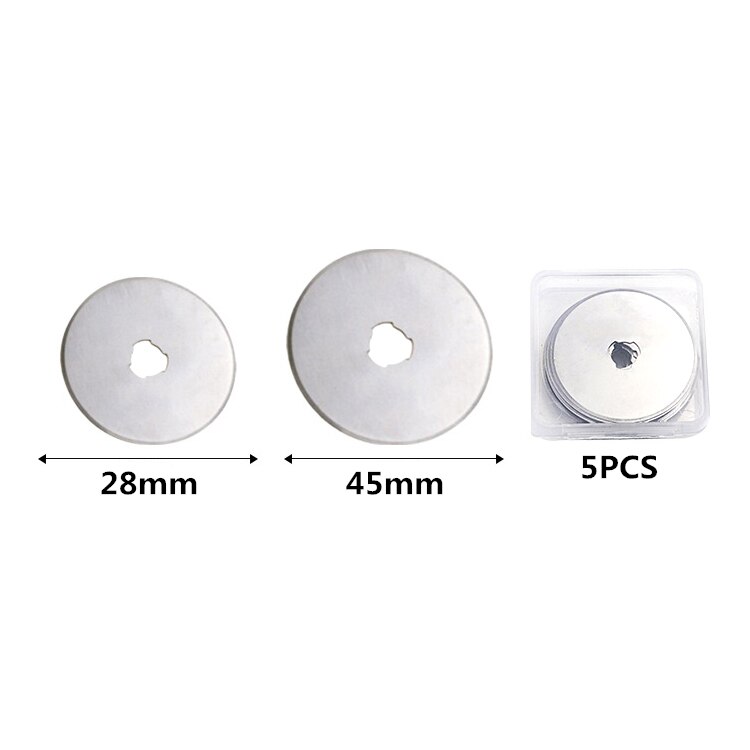 45mm Circular Cutter Rotary Cutter Fabric Cutting Knife Cloth Cutter Sewing Quilting Fabric Cutting Craft Tools: 5pcs  45MM