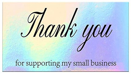 Thank You for Your Order Business Cards Shopping Purchase Thanks Greeting Cards Appreciation Card for Small Business 5*9cm: QY988 / 10PCS