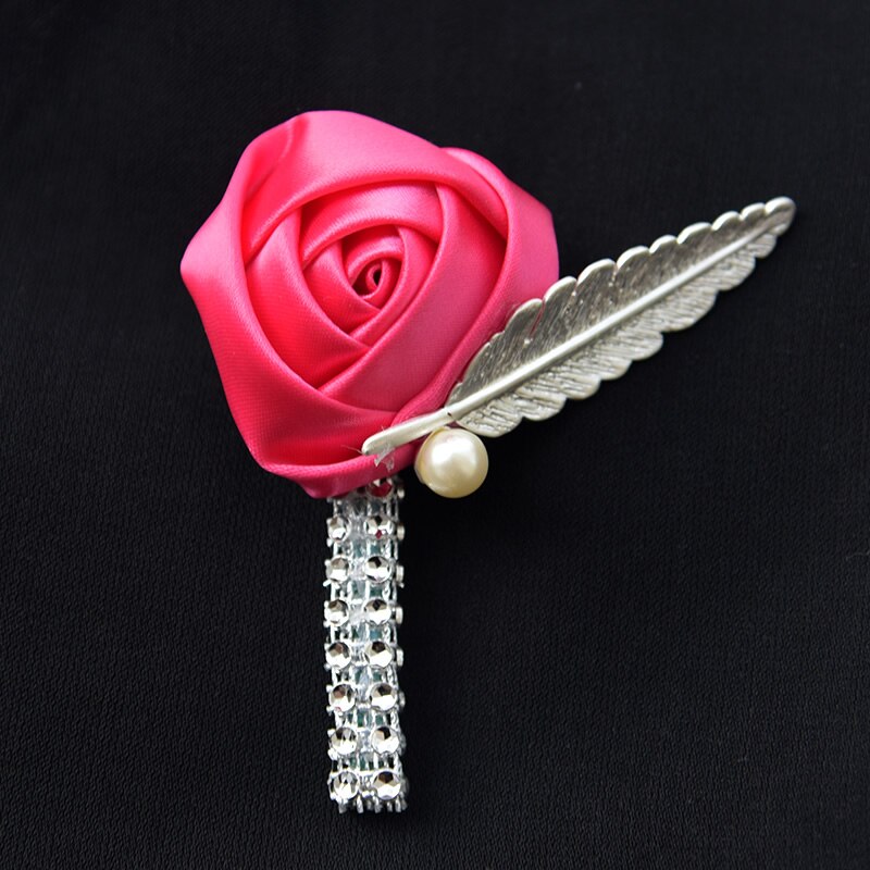 Kyunovia Blume Revers Pin Mens Hochzeit Blume Im Knopfloch Handgemachte Hochzeit Brosche Blume Im Knopfloch Knopfloch Grooms Boutonnieres FE55: Color 16