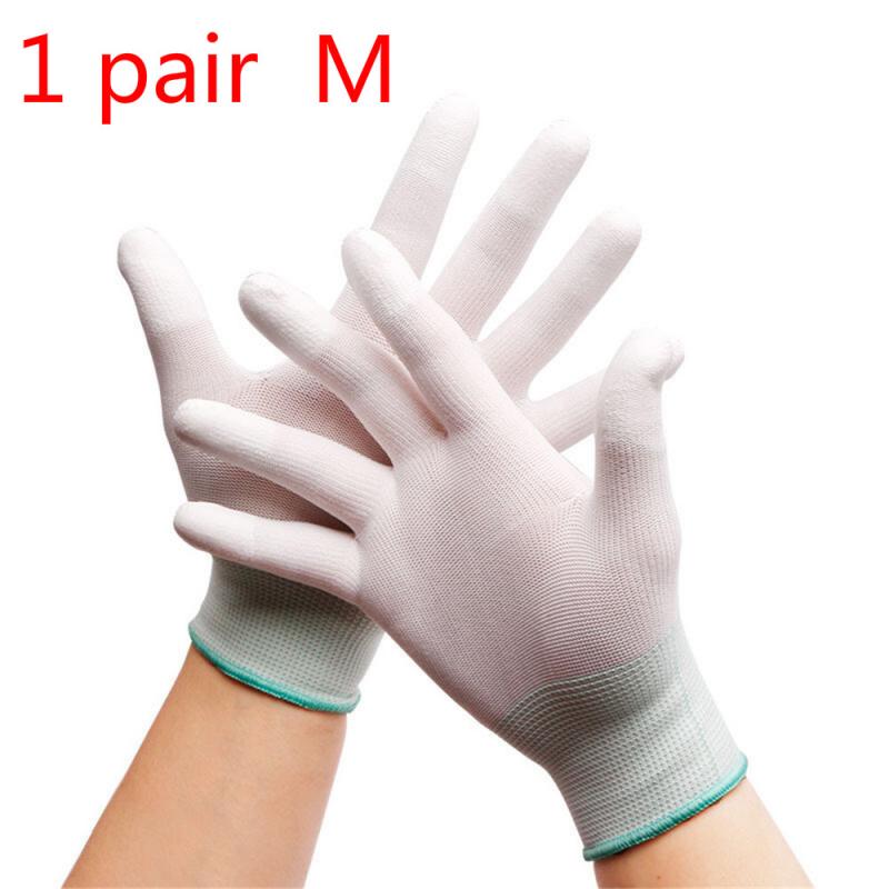 5 paar Antistatik-handschuhe Anti Statische ESD Elektronische Arbeits Handschuhe Pu Beschichtet Palm Beschichtete Finger PC Gleitschutz Für Finger Schutz: 1pair       M