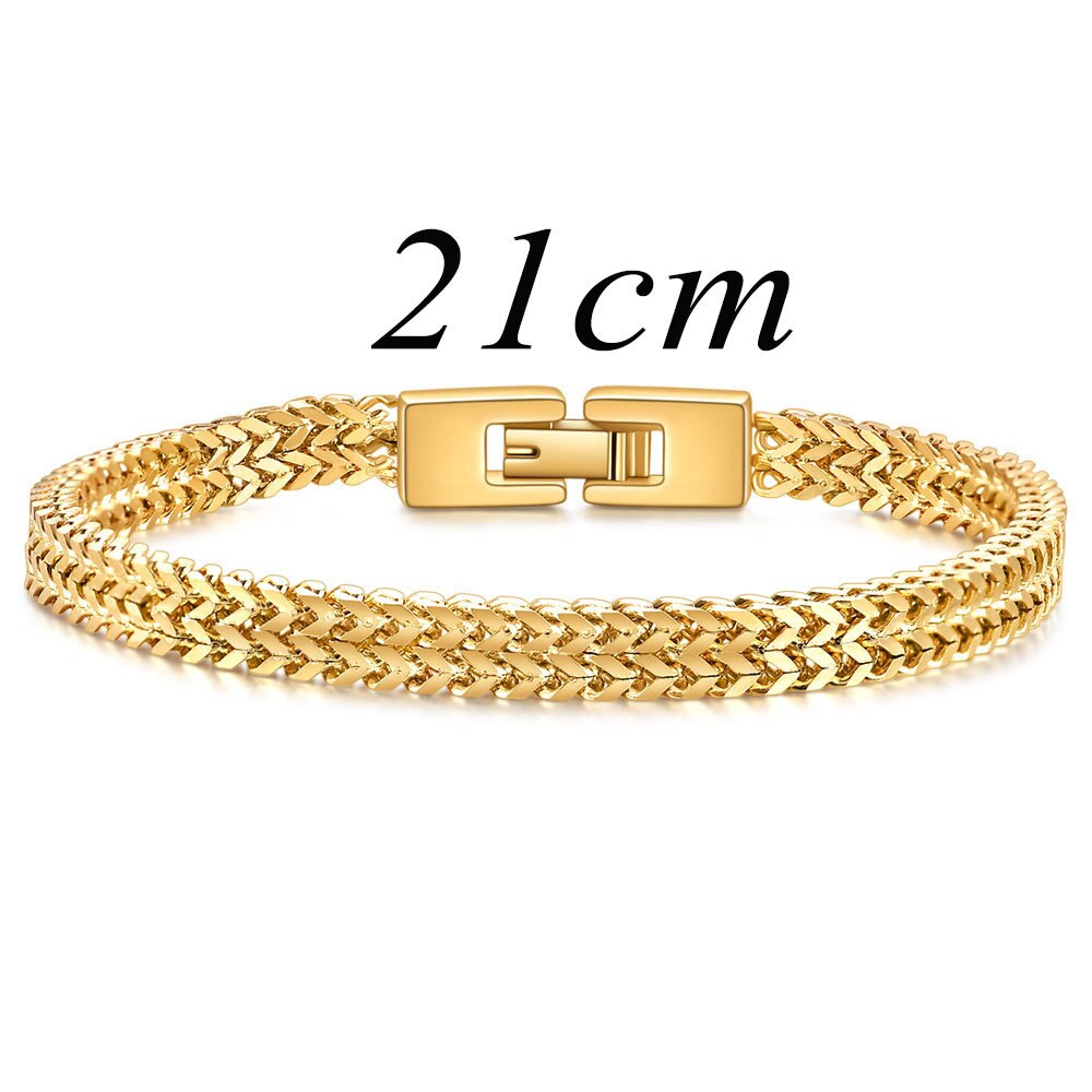 Mode Mannelijke Hip Hop Raphap Roestvrij Stalen Kiel Snake Chain Armband Voor Mannen Persoonlijkheid Titanium Stalen Armband Hommen Sieraden: Silver Plated / 19