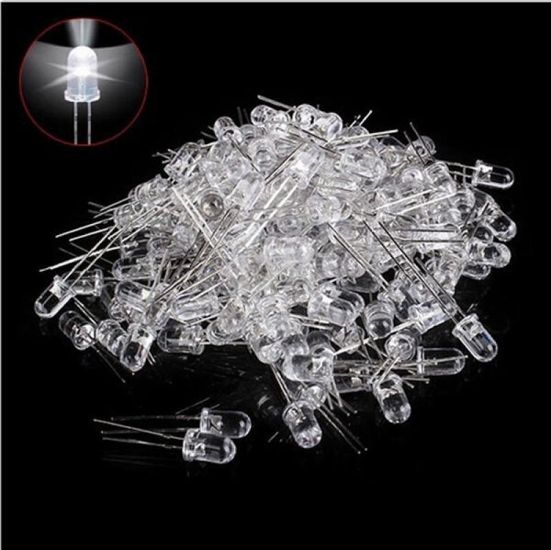 100pcs Bright Round White LED Emitting Diode Electronic Light Bulb 5mm