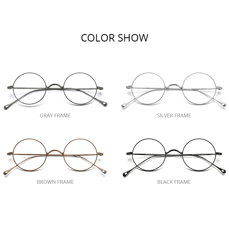 FONEX Titan Brille Rahmen Männer Vintage Runde Brillen Frauen Retro Ultraleicht Japanische Brillen 85666