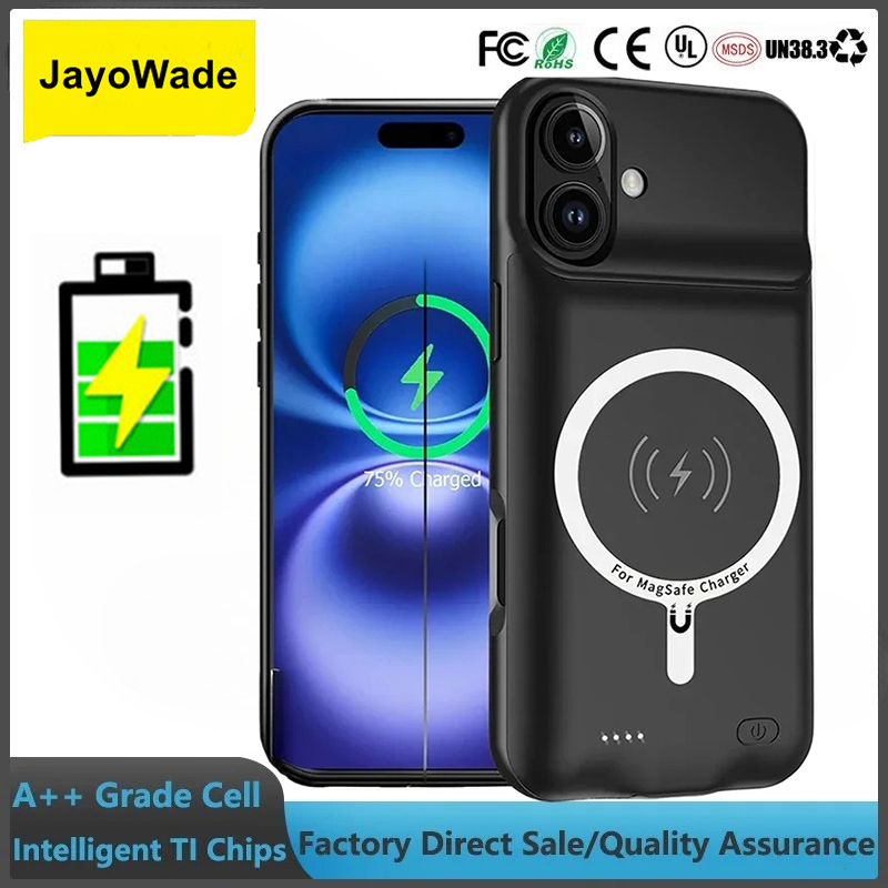 10000mAh Draadloze Batterijhoes voor iPhone 17 Pro Max, 16 Plus, 15 Magnetische Powerbank Cover Oplader Compatibel met iPhone 17 Air