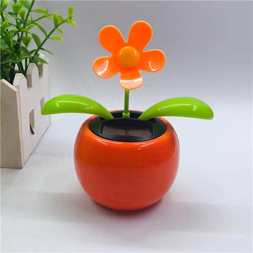 Funny Solar Powered Dancing Flower Swinging Toys Vibrant Automobile Dashboard Family Balcony Decoration For Friend: 1