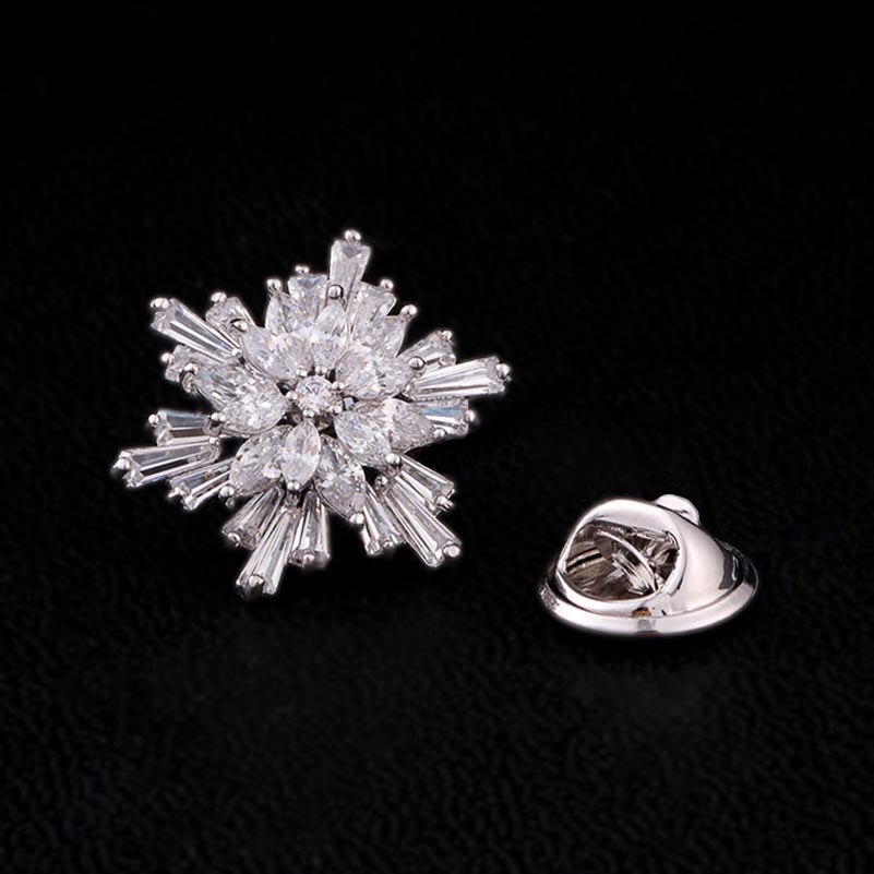 Broche de revers flocon de neige pour femmes, broche de pour vêtements d&#39;hiver, accessoires de , bijoux, directe