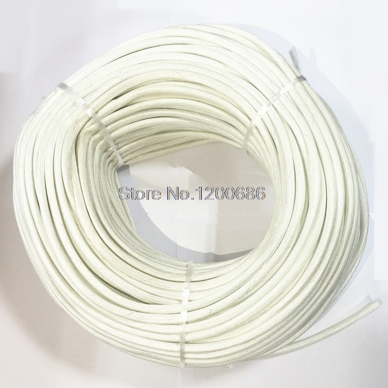10M Cable Sleeve High Temperature Glass Fiber Insulation Material Cable Sleeve 300 Degree HTG Fiberglass Sleeving