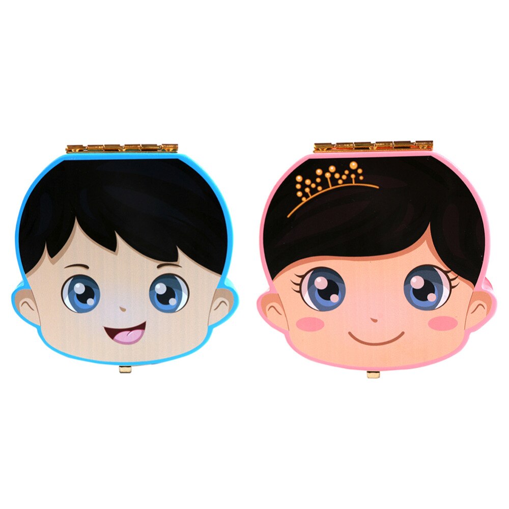 Wood Tooth Box Baby Tooth Keepsake Storage Box Milk Teeth Save Organizer Case Container English case