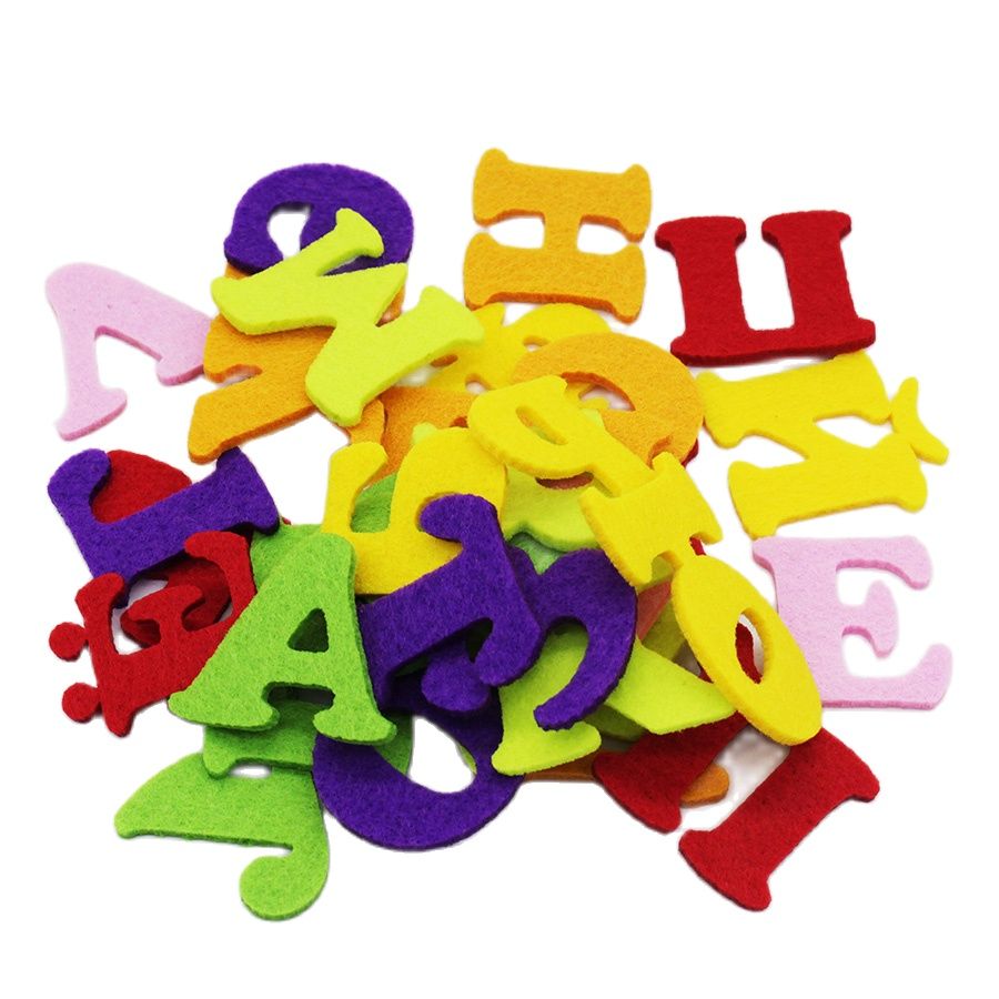 CMCYILING-alfabeto de fieltro grueso de 3mm de dibujos animados, alfabeto para coser, álbum de recortes, trabajo hecho a mano, juguete para niños, decoración del hogar, paquete de letras artesanales de fieltro, 33 Uds.