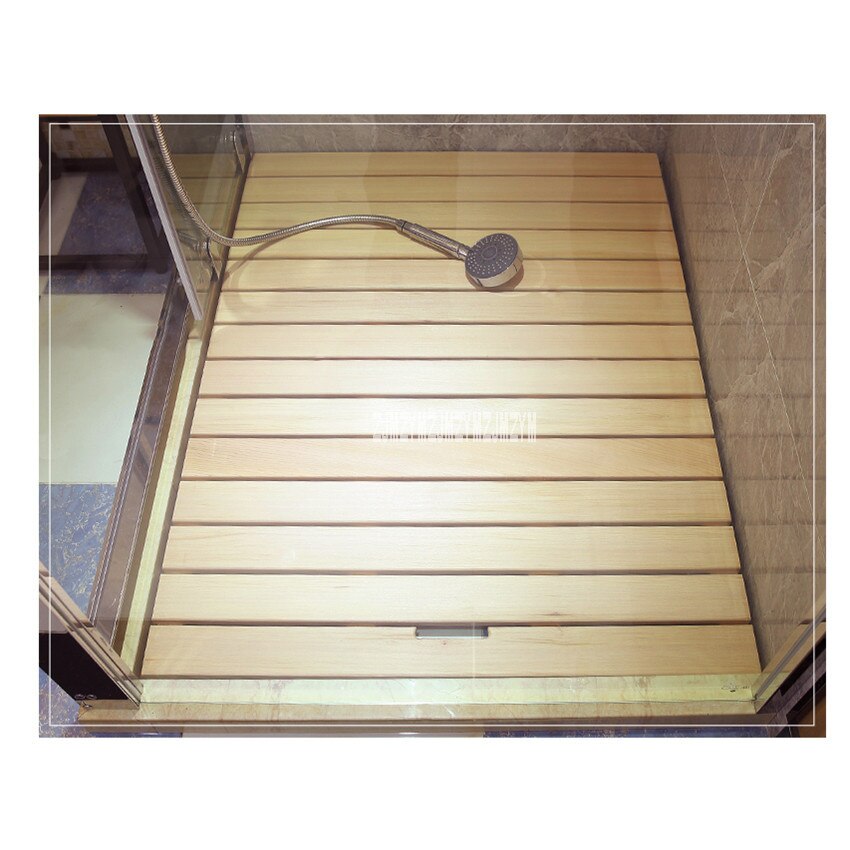 Alfombra de madera para baño, tapete para ducha resistente al moho antideslizante, 001
