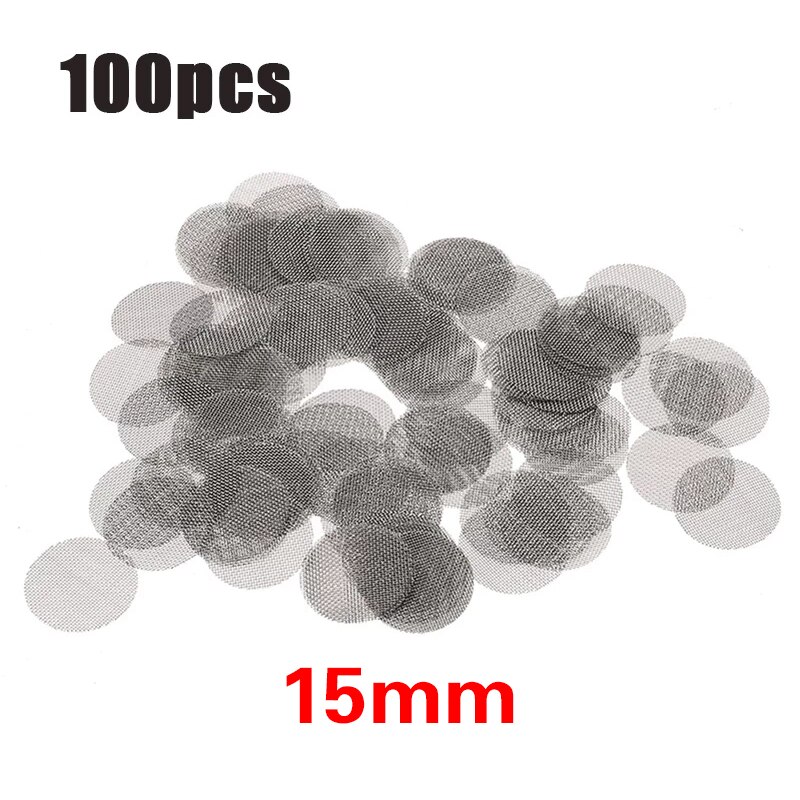 100Pcs Stainless Steel Disc Filter Mesh Shower Drain Hole Filter Faucet Pipe Anti-rust Filter Mesh Steel Wire Mesh Circular Mesh